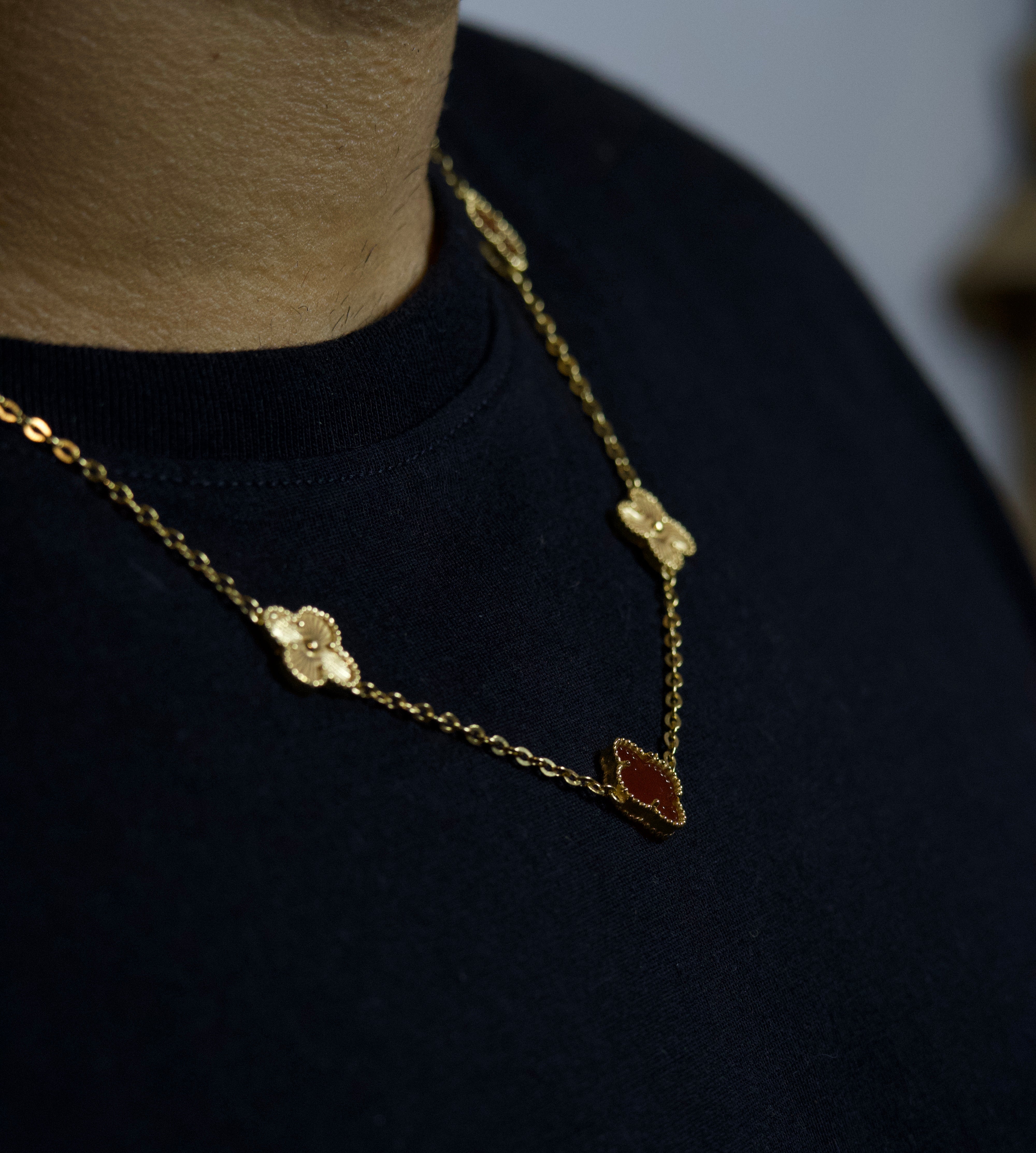 Corrente Trevo Banhada a ouro 18k